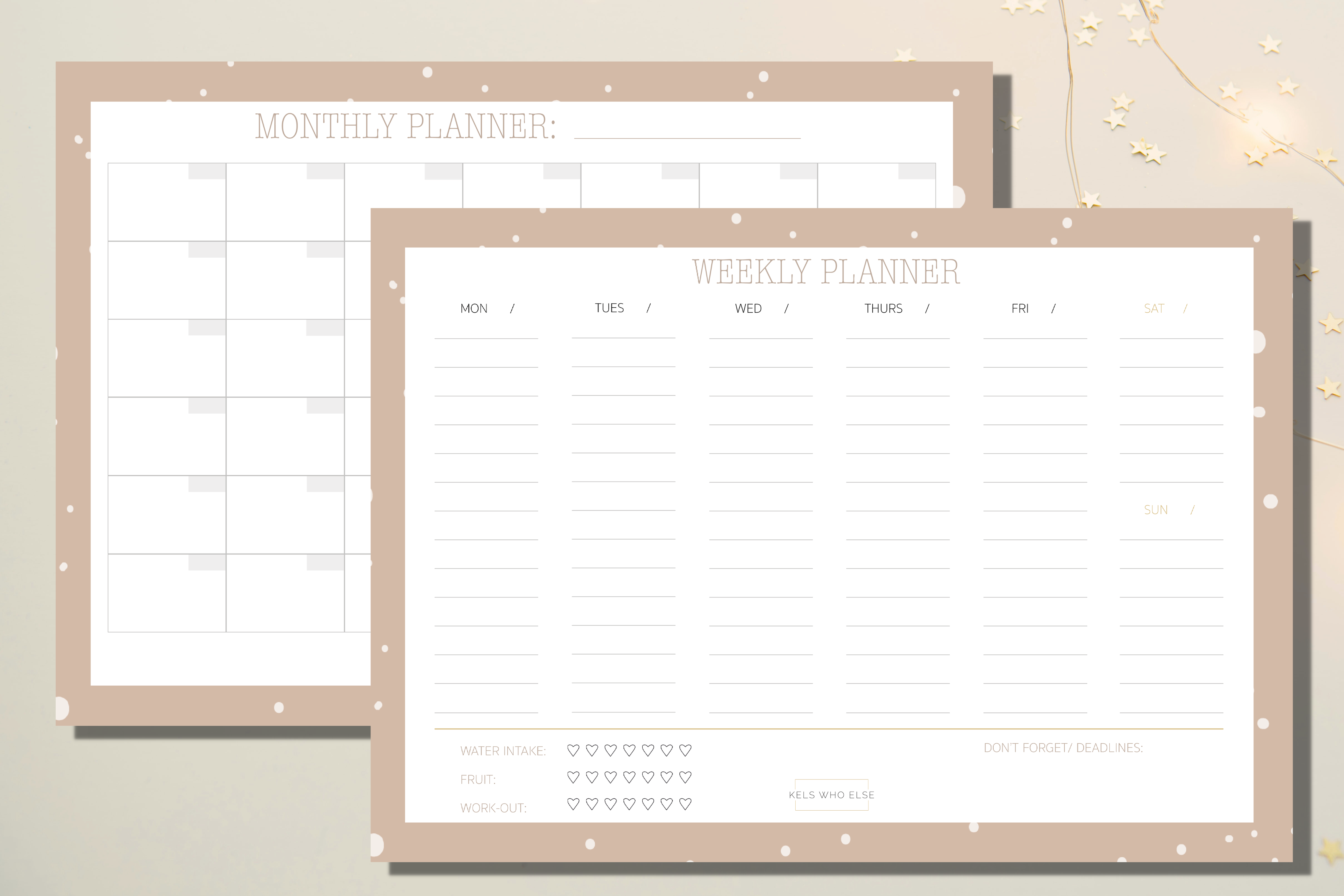 Notepad bundle - monthly + weekly