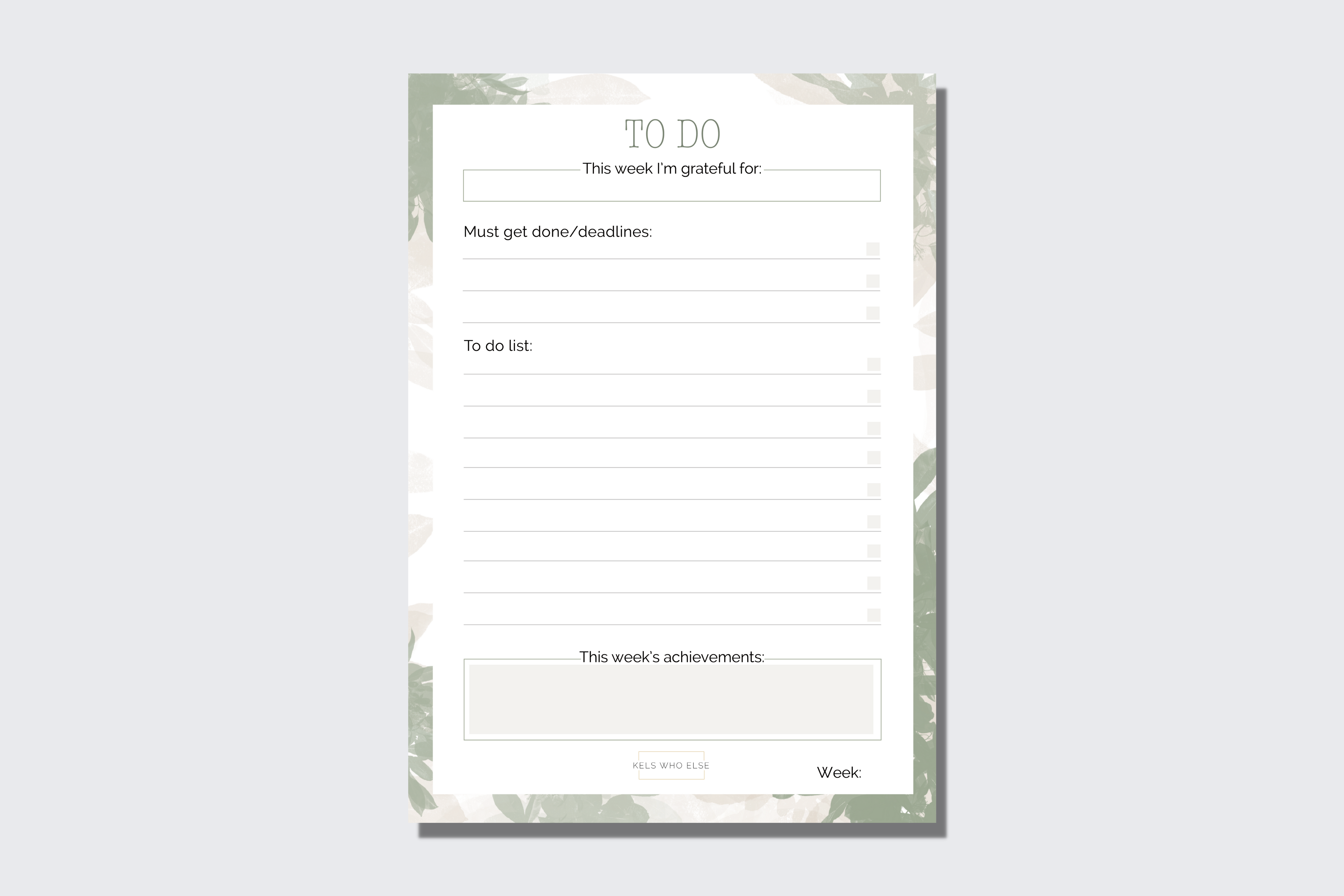 To do notepad - leaves