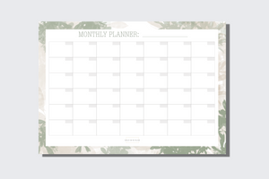 Monthly notepad - leaves