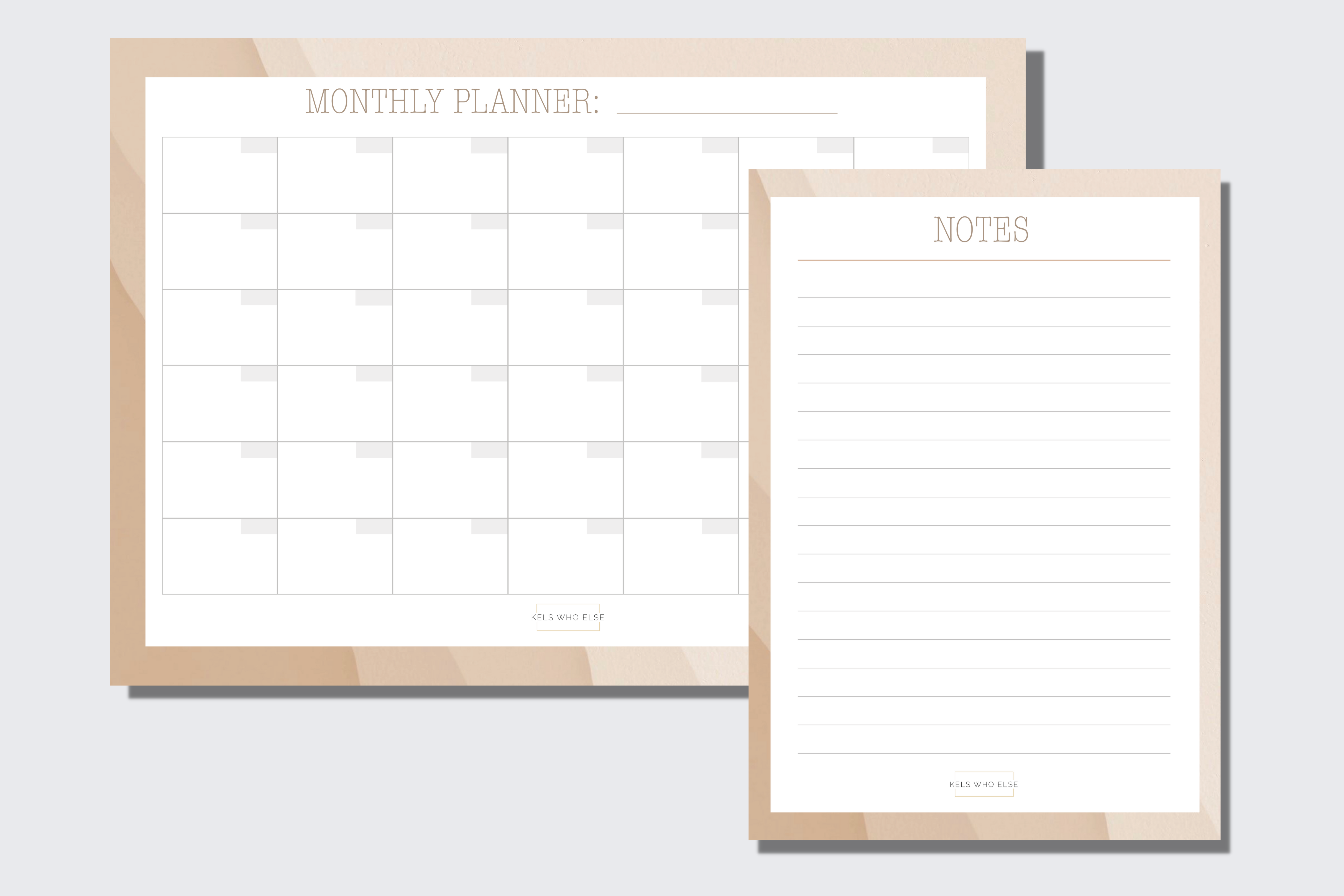 Notepad bundle - monthly + notes