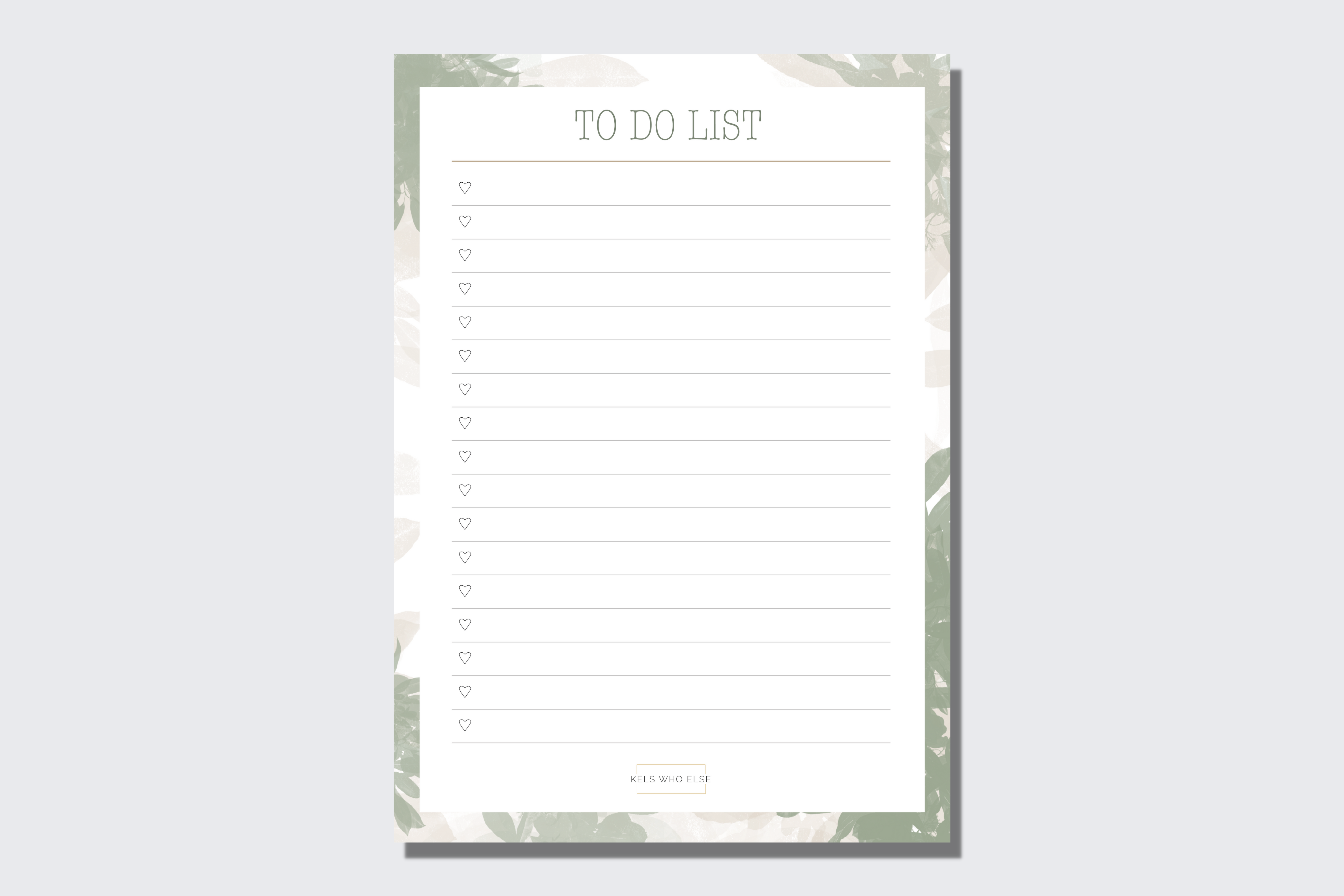 Simple to do notepad - leaves