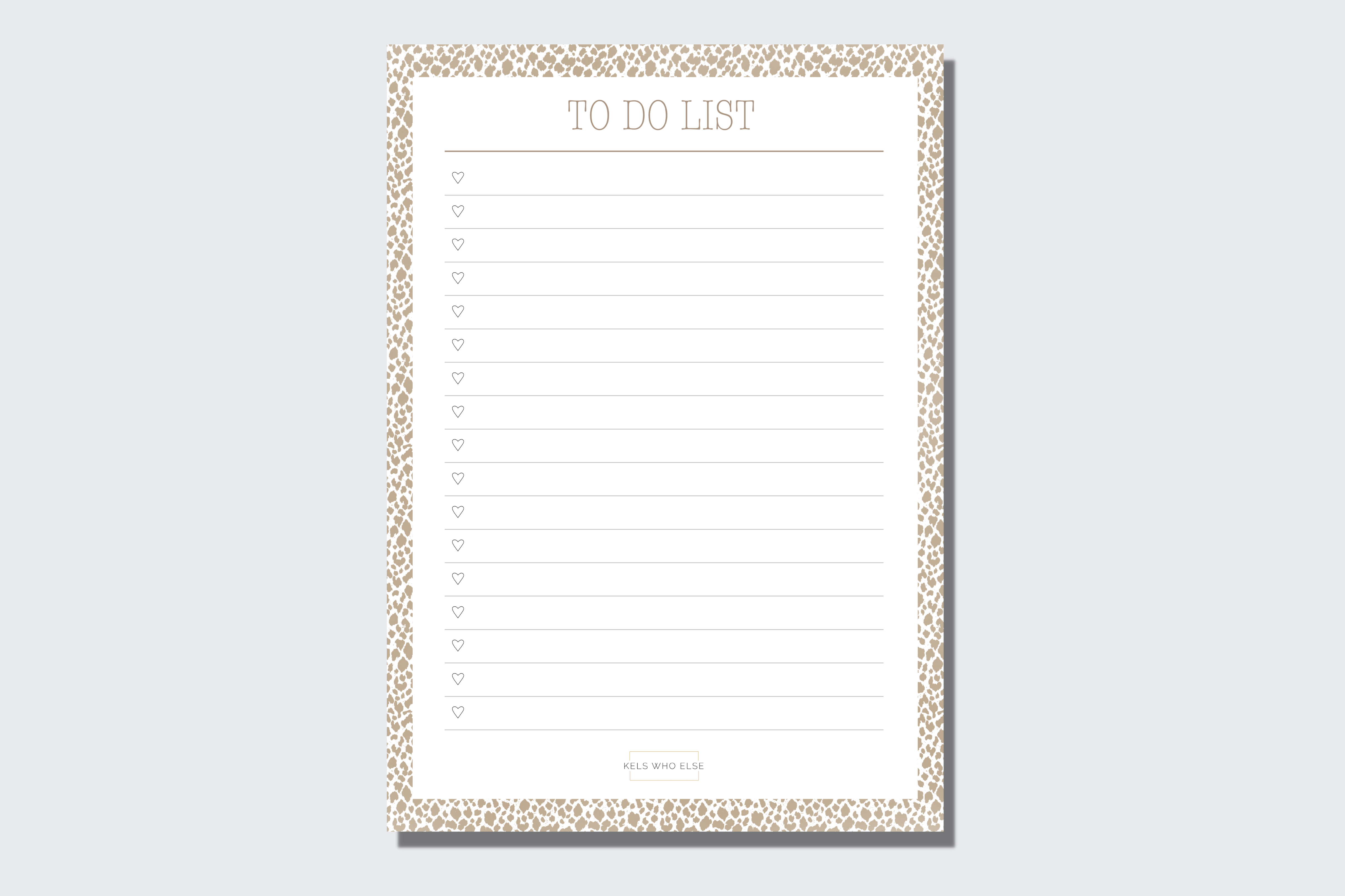 Simple to do notepad - leo beige