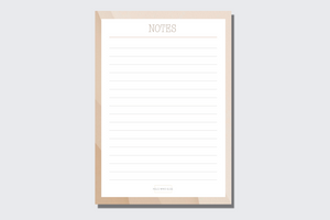 Notes notepad - beige waves