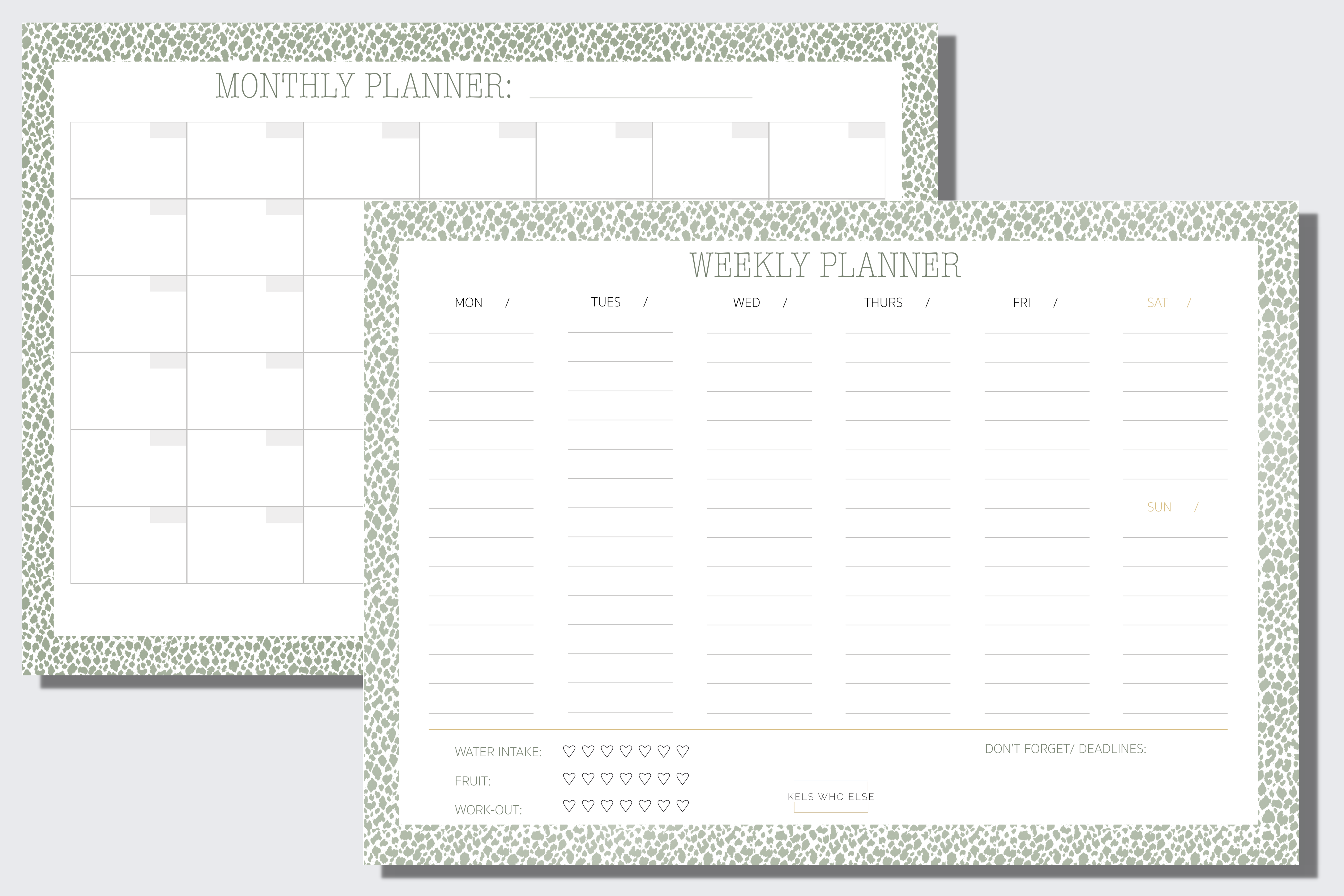 Notepad bundle - monthly + weekly