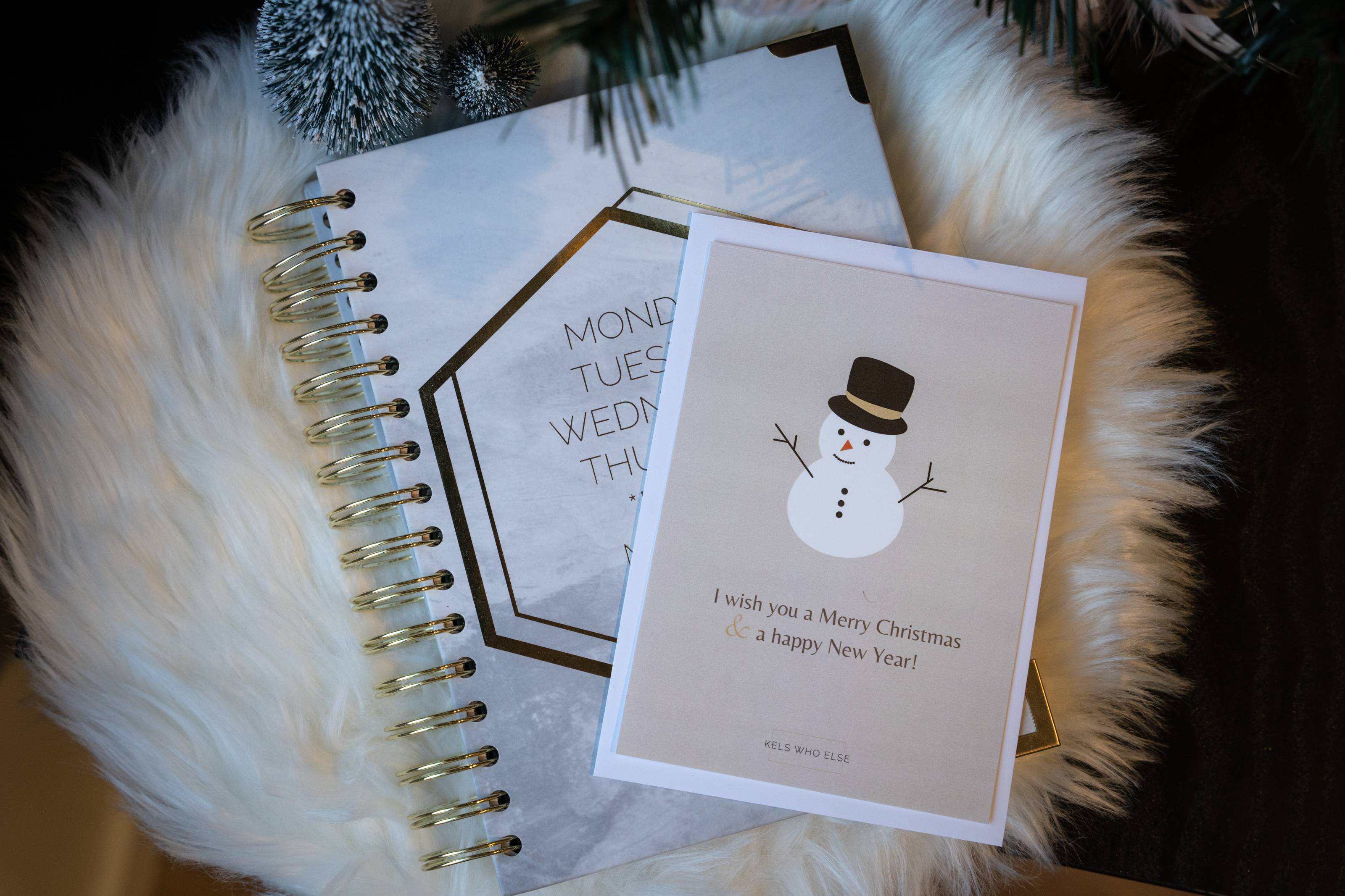 Golden Planner + Christmas post card '21