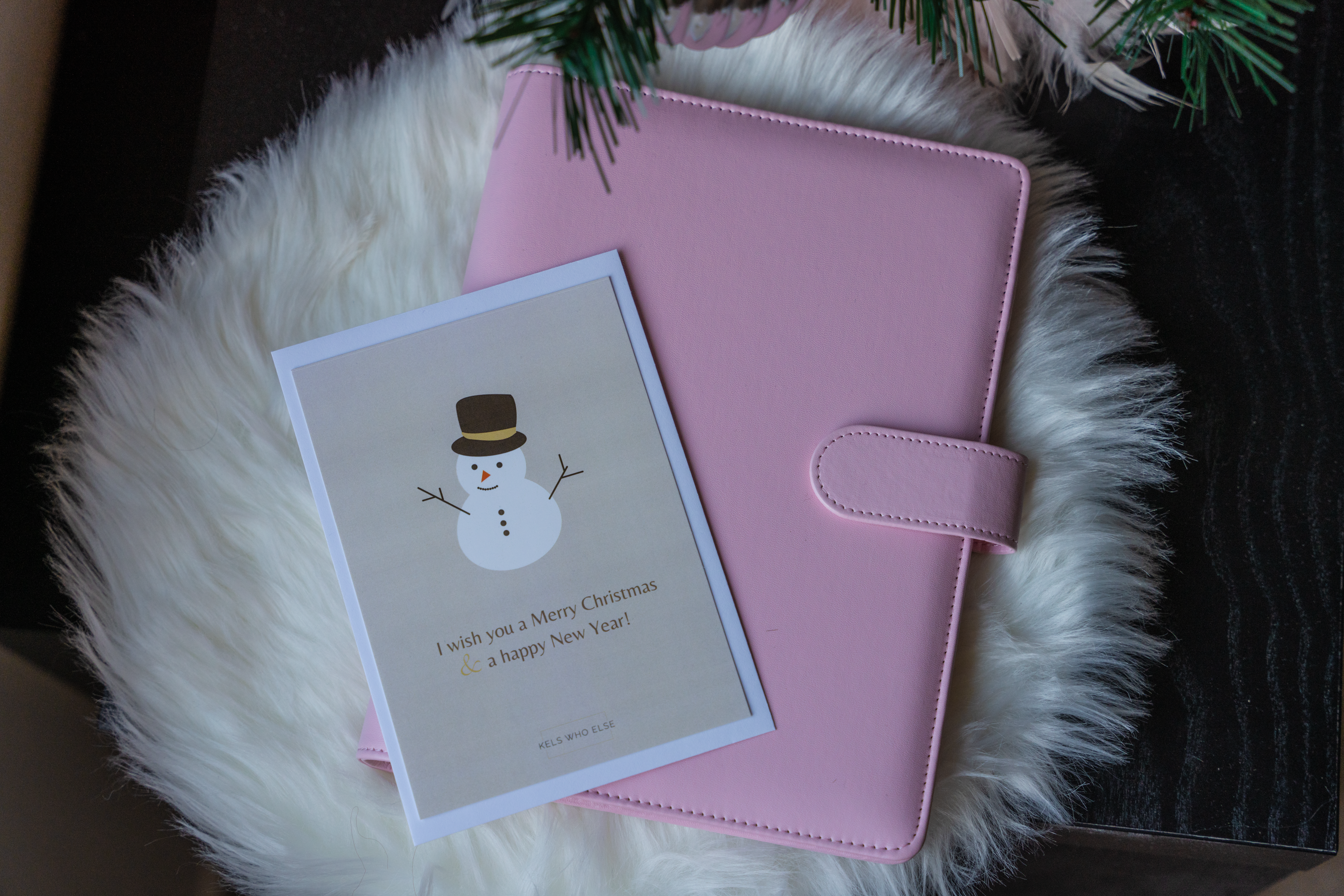 Blush Planner + Christmas post card