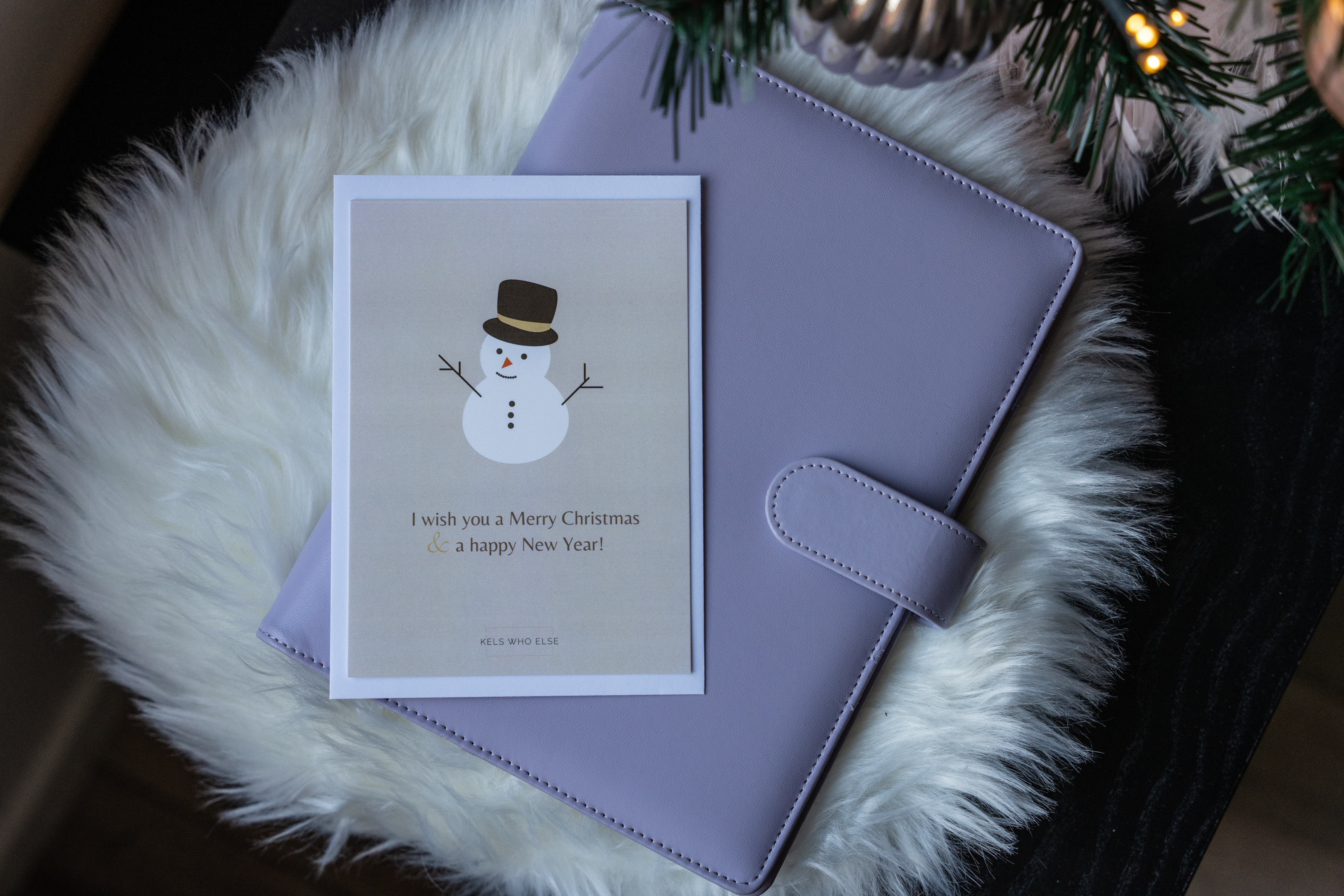 Lavender Planner + Christmas post card