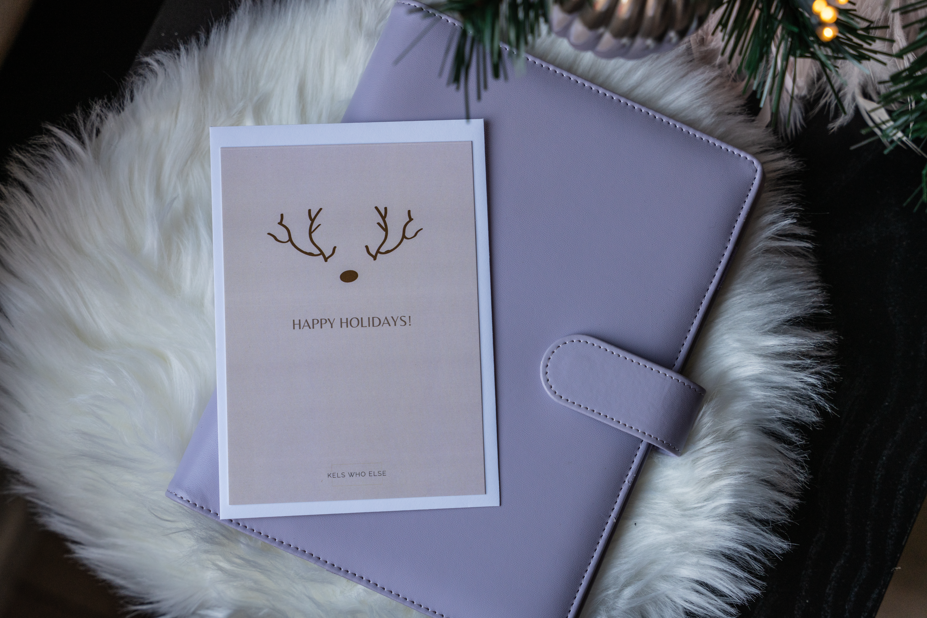 Lavender Planner + Christmas post card